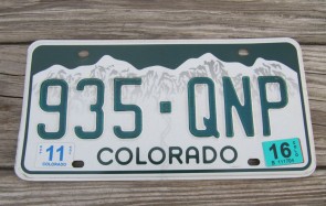 Colorado State Official License Plate