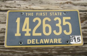 Delaware State Official License Plate