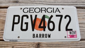 Georgia State One of Two Official License Plates