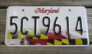 Maryland State Official License Plate