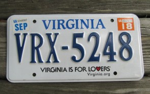 Virginia State Official License Plate