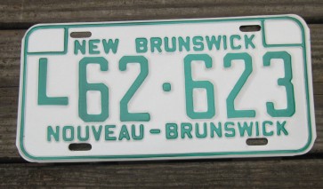 Canada New Brunswick License Plate 1970's Nouveau Brunswick