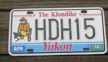 Yukon Canada The Klondike License Plate 2016