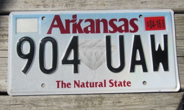 Arkansas Diamond The Natural State License Plate 2016