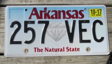 Arkansas Diamond The Natural State License Plate 2017