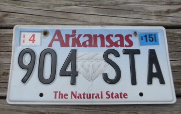 Arkansas The Natural State License Plate 2015
