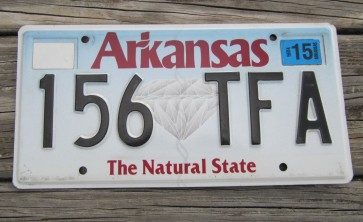 Arkansas Diamond The Natural State License Plate 2015