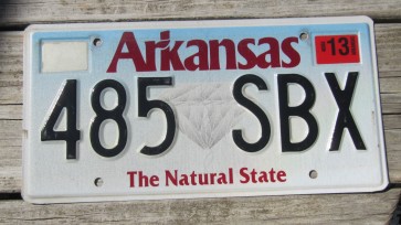 Arkansas Diamond The Natural State License Plate 2013