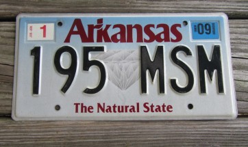 Arkansas Diamond The Natural State License Plate 2009