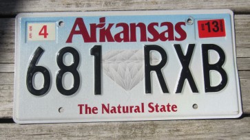 Arkansas Diamond The Natural State License Plate 2013