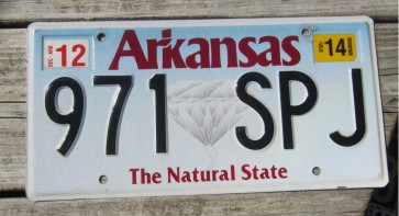 Arkansas Diamond The Natural State License Plate 2014