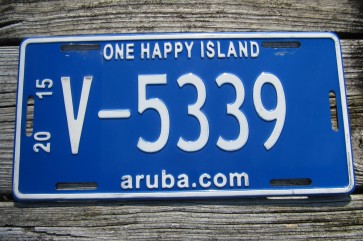 Aruba One Happy Island License Plate 2015 Website Style