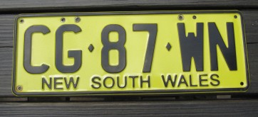 Australia License Plate New South Wales NSW