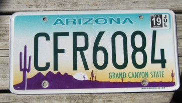 Arizona Sunset Cactus License Plate Grand Canyon State 2019