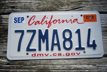 California Lipstick License Plate 2018 DMV