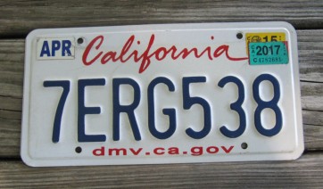 California Lipstick License Plate 2017