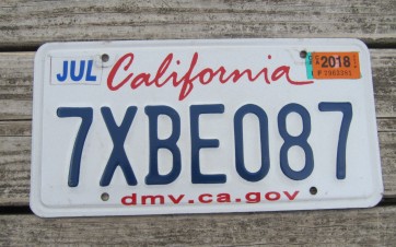 California Lipstick License Plate 2018 DMV