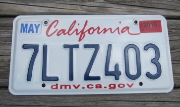 California Lipstick License Plate 2016 DMV 