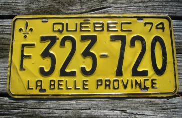 Quebec Canada LA Belle Province License Plate