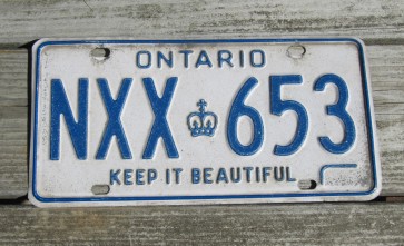 Ontario Keep It Beautiful Canada License Plate 1990's