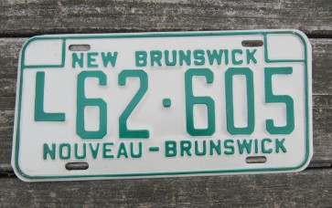 Canada New Brunswick License Plate 1970's Nouveau Brunswick