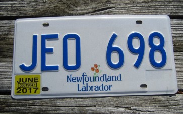 Canada Newfoundland And Labrador License Plate 2017