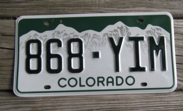 Colorado Mountain Scene License Plate 