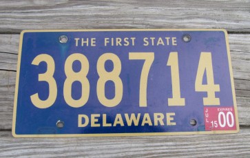 Delaware The First State License Plate 2000