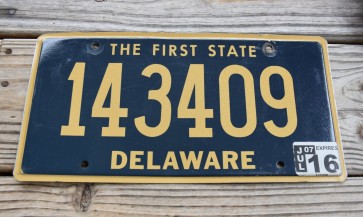Delaware The First State License Plate 2016