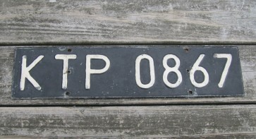 Ploland Black White License Plate KTP 0867