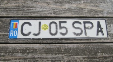 Romania Flag License Plate CJ 05 SPA