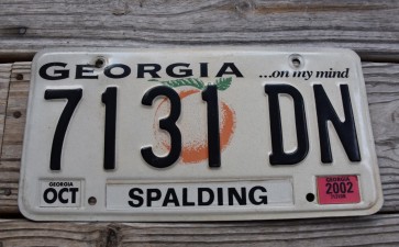 Georgia On My Mind License Plate 2002