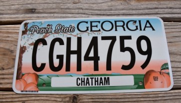 Georgia Peach State License Plate 