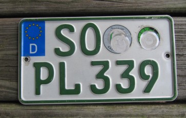 Germany Farm Use License Plate