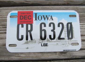 Iowa Motorcycle Farm Scene License Plate 2015