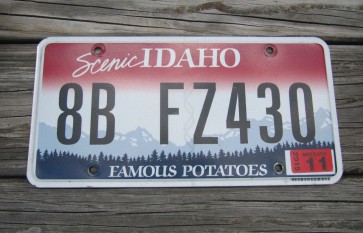 Idaho Scenic Famous Potatoes License Plate 2015