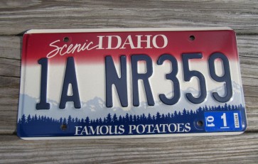 Idaho Scenic Famous Potatoes License Plate 2001 1 ANR 359