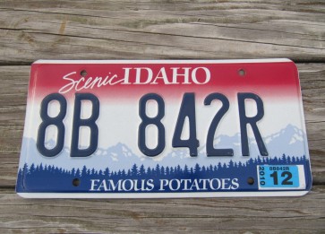 Idaho Scenic Famous Potatoes License Plate 2010