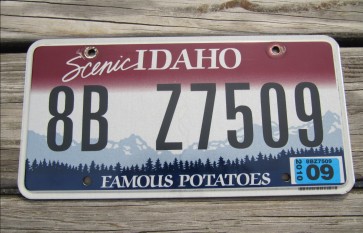Idaho Scenic Famous Potatoes License Plate 2010