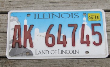 Illinois Chicago City Scene License Plate Land of Lincoln 2018