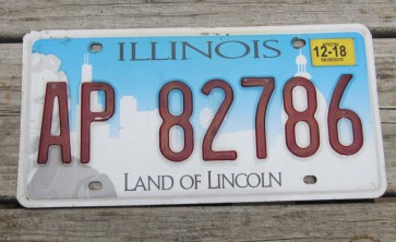 Illinois Chicago City Scene License Plate Land of Lincoln 2018