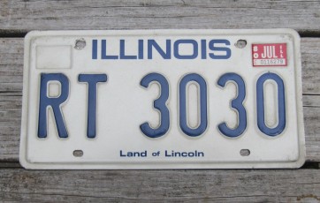 Illinois Land of Lincoln License Plate 1980