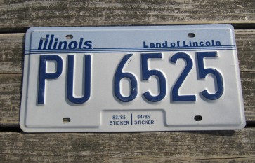Illinois Land of Lincoln License Plate 1980's