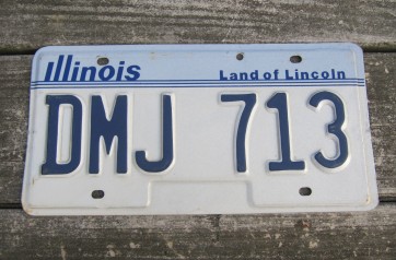 Illinois Land of Lincoln License Plate 1990's