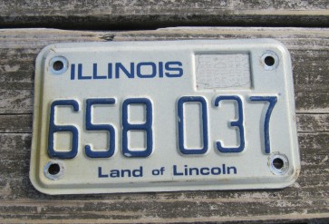 Illinois Motorcycle Land of Lincoln License Plate 1980's