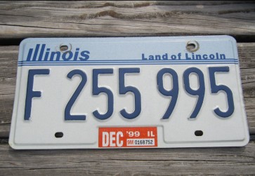 Illinois Land of Lincoln License Plate 1999