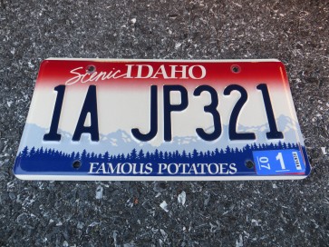 Idaho Scenic Famous Potatoes License Plate 2007