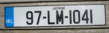 Ireland Euro Band License Plate Liatroim IRL 97 LM 1041