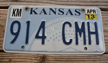 Kansas Seal License Plate 2013
