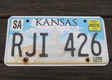 Kansas Capitol License Plate 2013
